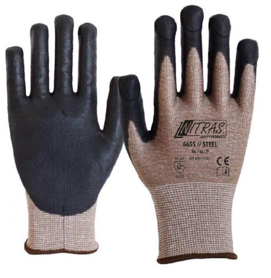 Stichschutzhandschuh NITRAS STEEL 6655