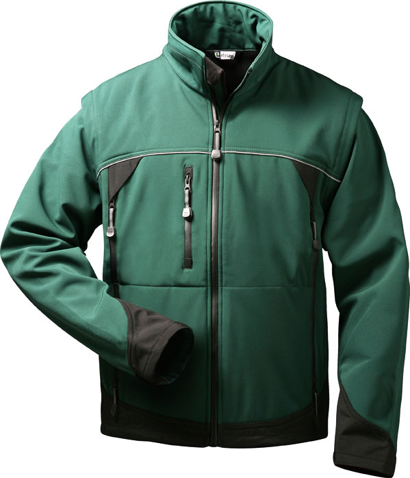 Softshell Jacke grün, Ärmel abnehmbar SIGMA