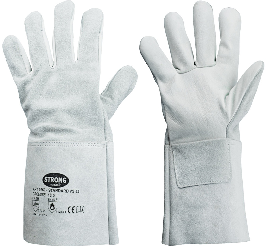 Günstiger Schweißerhandschuh Innenhand aus Volleder, VS 53.
