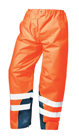 Günstige Regen Warnschutzhose orange/marine