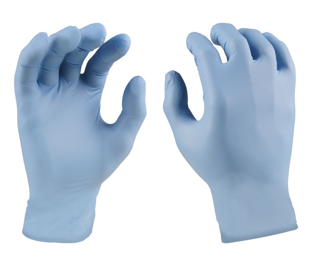 "Alfatex" Nitril Einmalhandschuhe, widerstandsfähig gegenüber vielen Chemikalien, blau