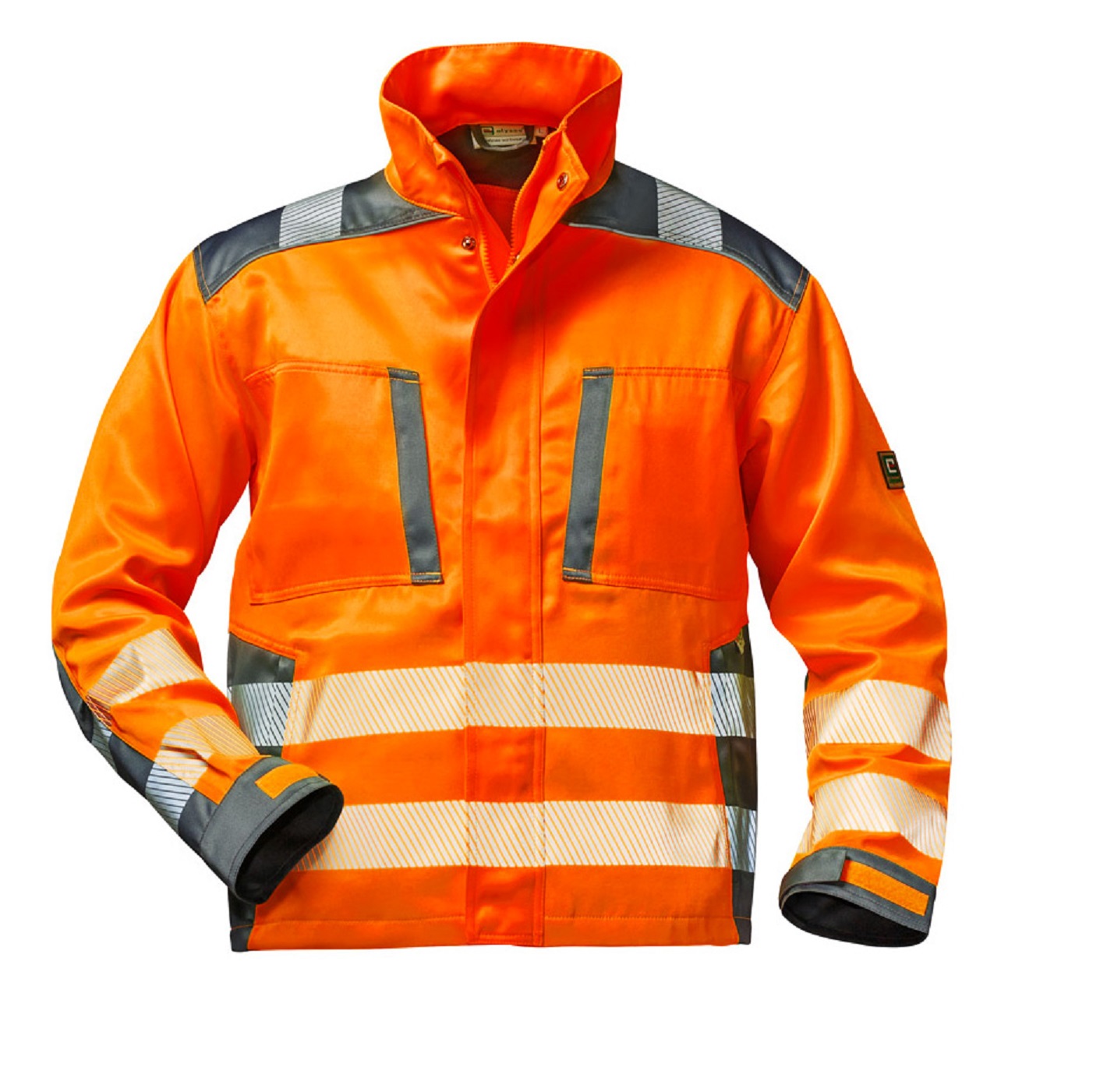 Warnschutzjacke orange/grau mit Schulrerreflex, STRASSBURG.