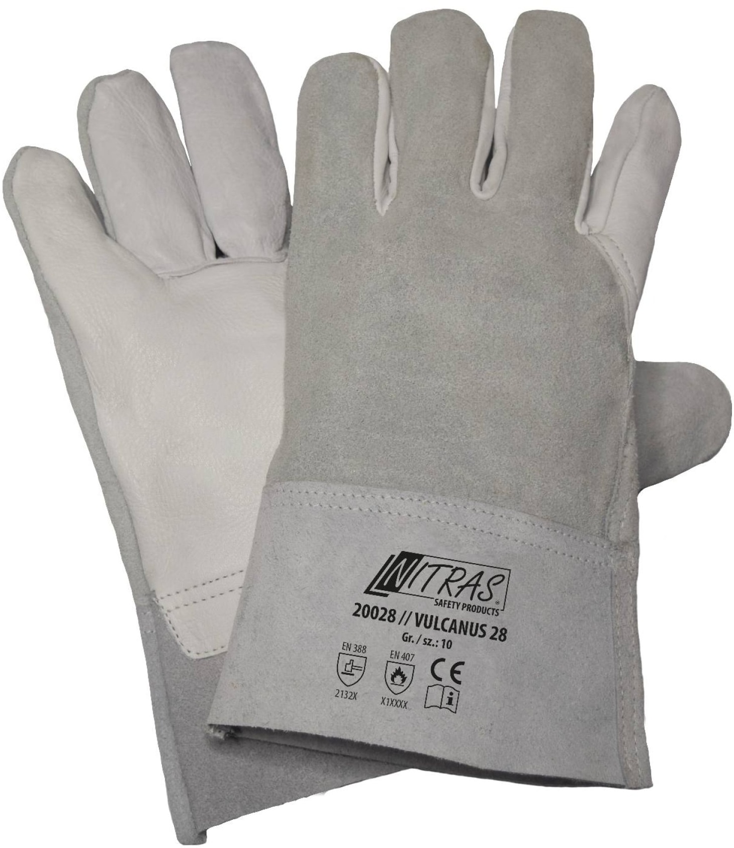Schweißerhandschuh 28 cm, NITRAS VULCANUS 28.