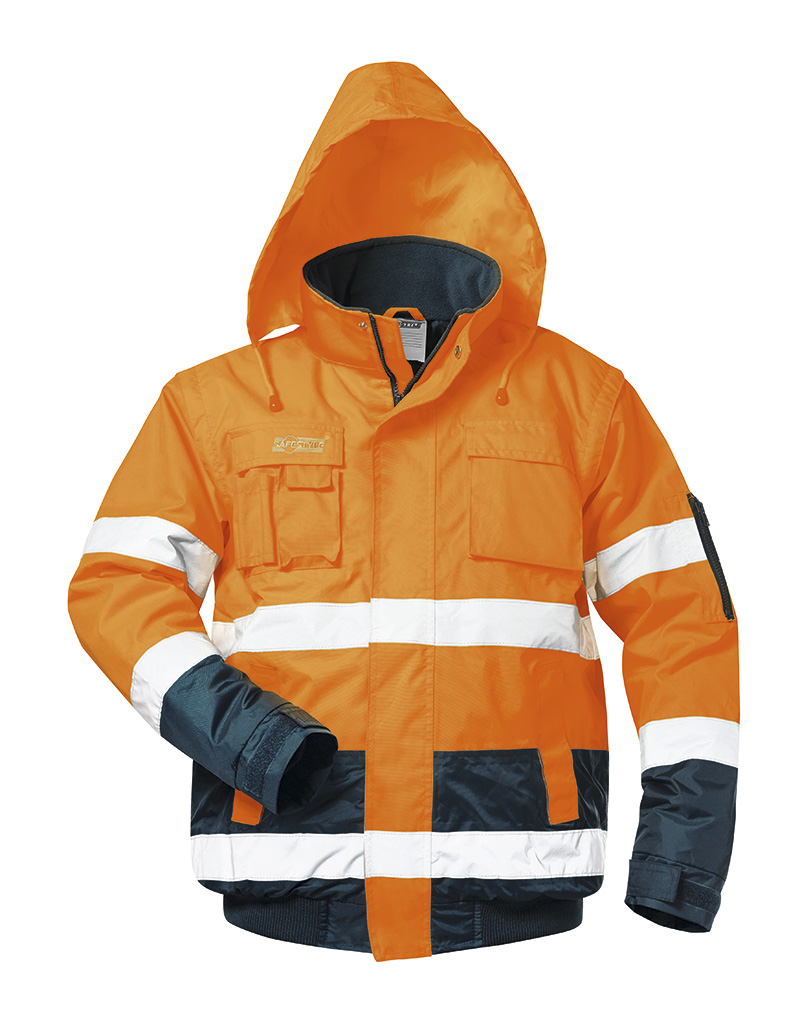 SAFESTYLE Warnschutz Pilotenjacke orange/marineblau