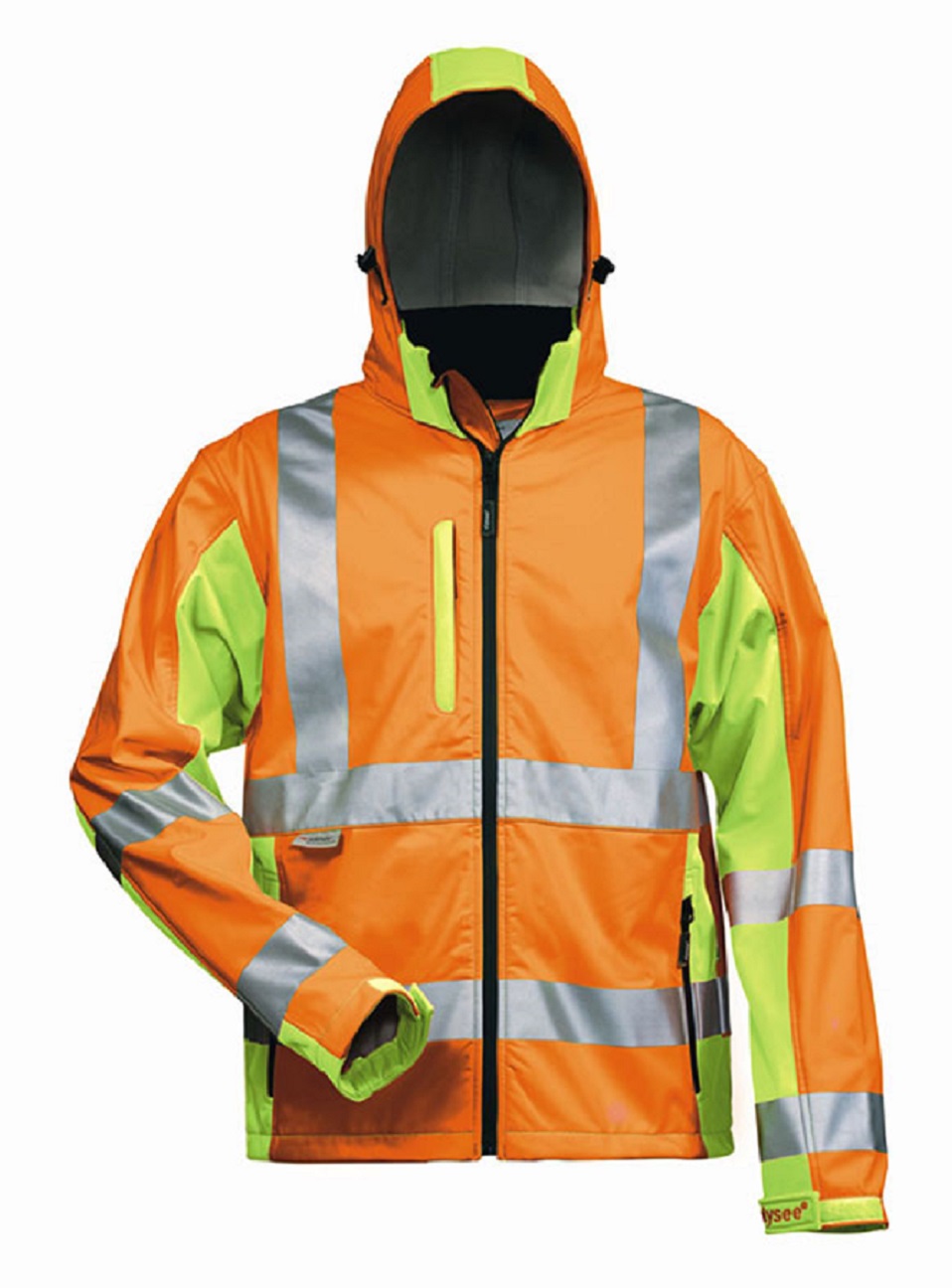 Softshell Warnschutzjacke orange/gelb, HOSS.