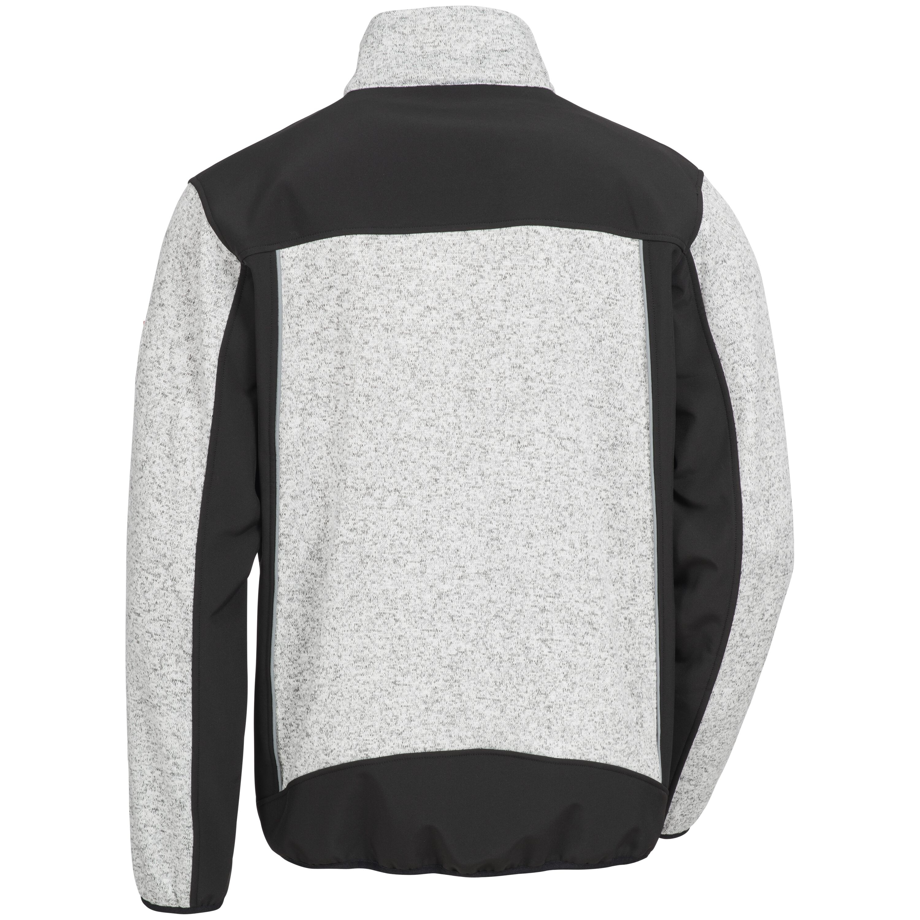 MOTION TEX PLUS Strick-Softshelljacke weiß/grau, Rücken