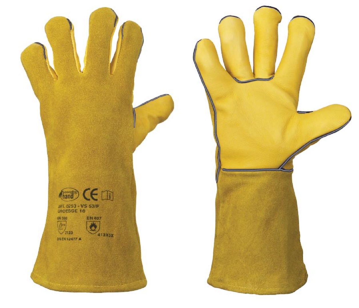 Schweißerhandschuh gefüttert, Innenhand aus Volleder VS53/F