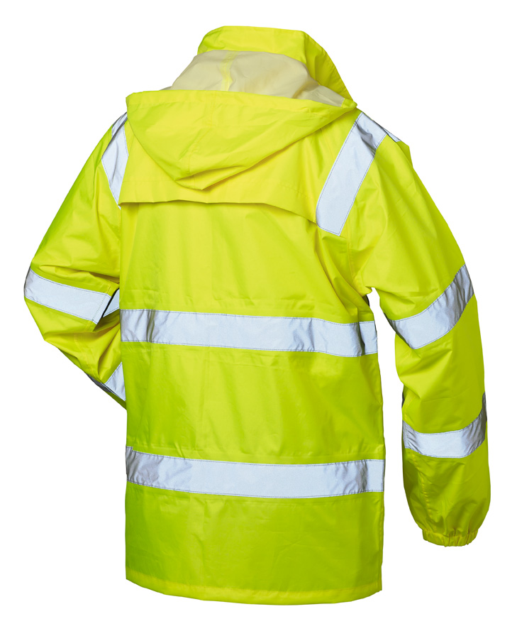 Warnschutz Regenjacke gelb ONNO, Rücken