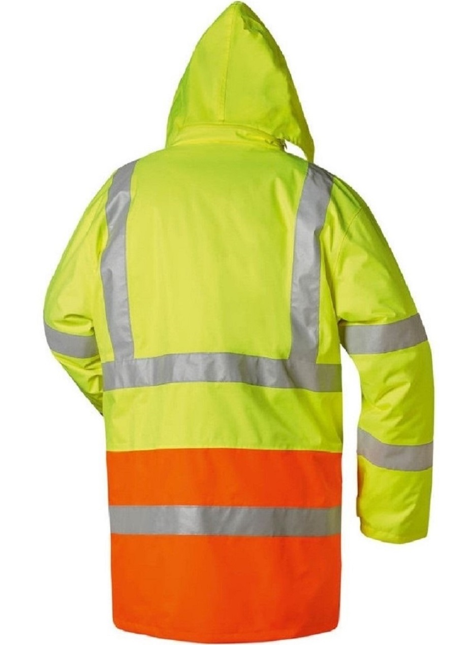 Warnschutzparka gelb/orange, THILO, Rücken.