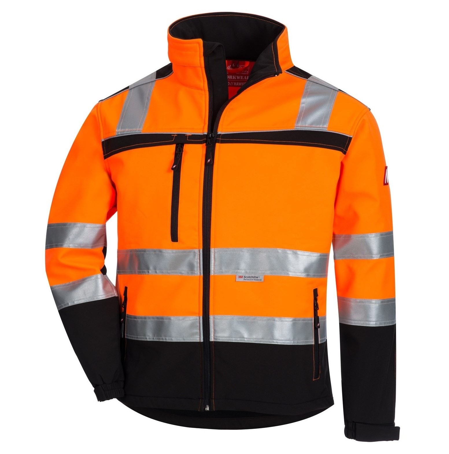 Softshell Warnschutzjacke, orange MOTION TEX VIZ