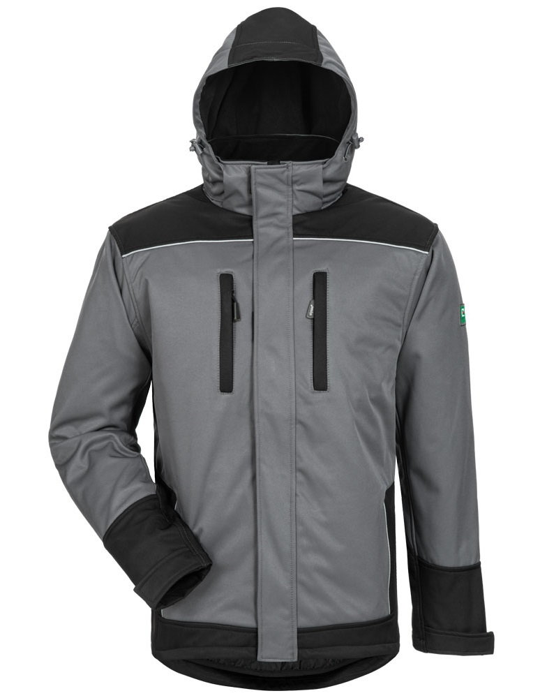 Winter Softshelljacke grau/schwarz AJAX