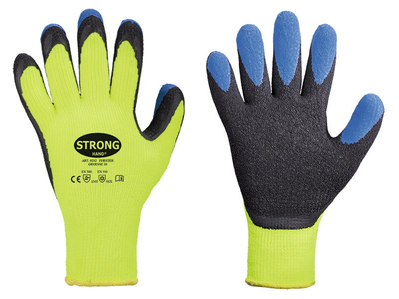 Verstärkter Grobstrick Latexhandschuh "FORSTER"