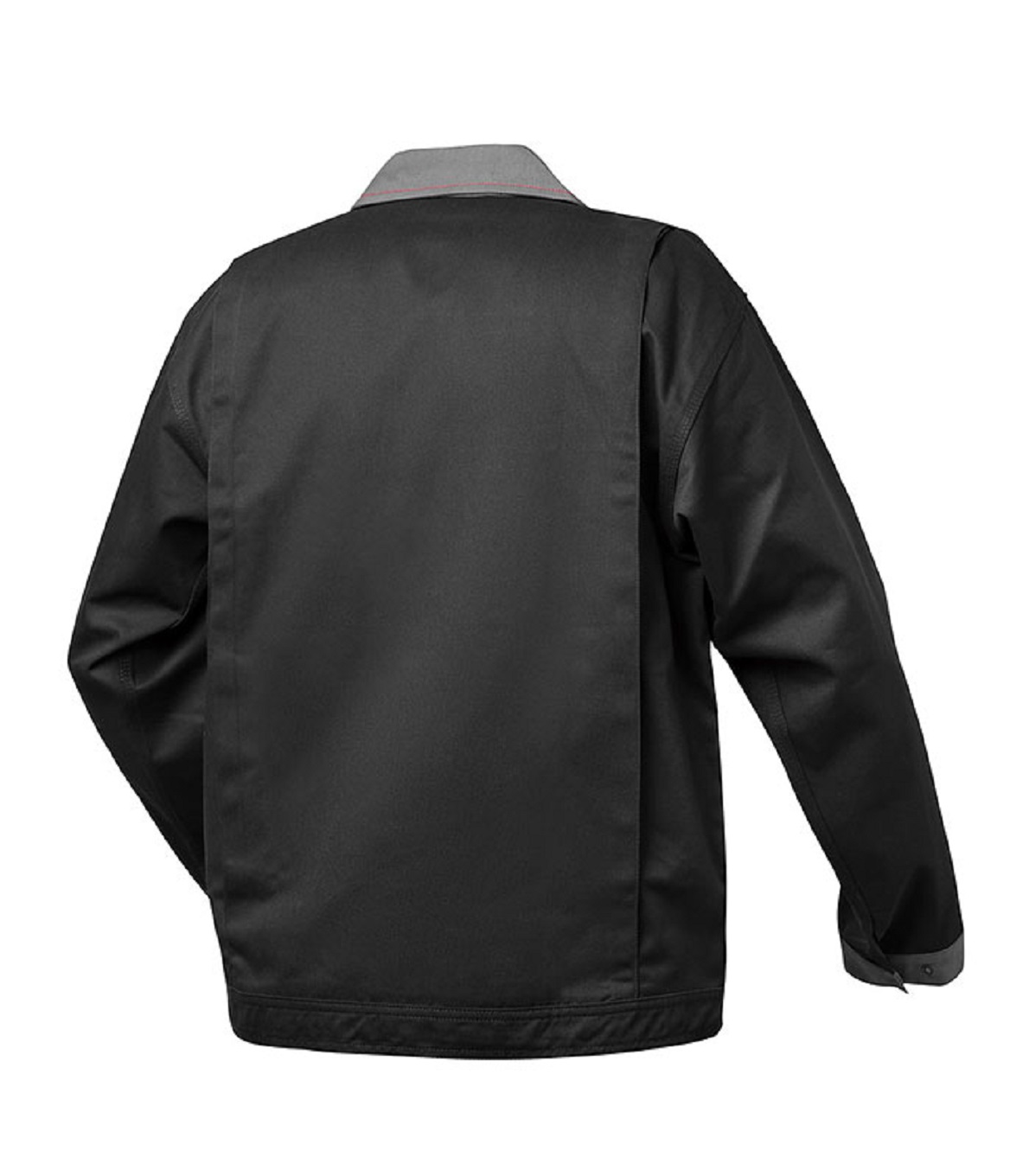 Twill Arbeits-Bundjacke LOKEREN schwarz/grau, Rücken.
