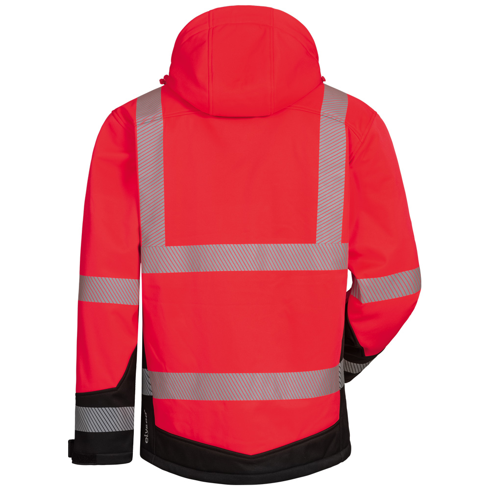 Wattierte Softshelljacke, rot, KALEB, Rücken