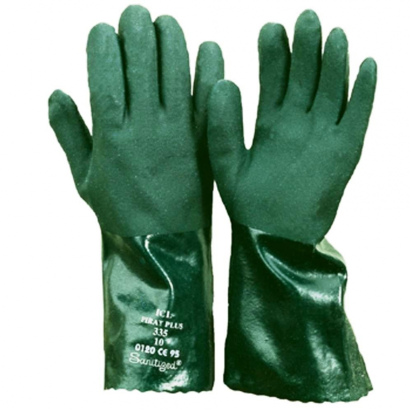 PVC Schutzhandschuh 35 cm, gesandet, 