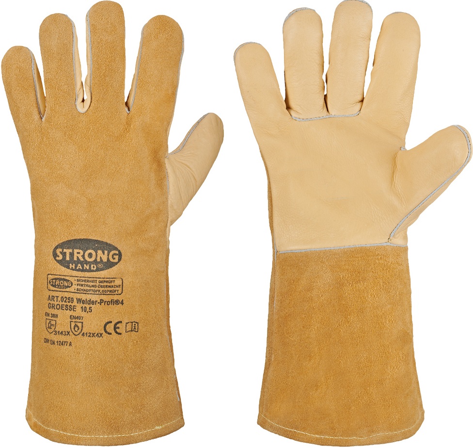 WELDER-PROFI 4, gefütterter Schweißerhandschuh, TÜV/GS geprüft.