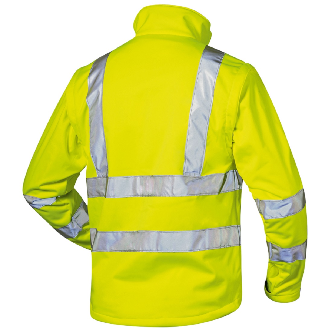 Softshelljacke gelb TYLER, Rücken