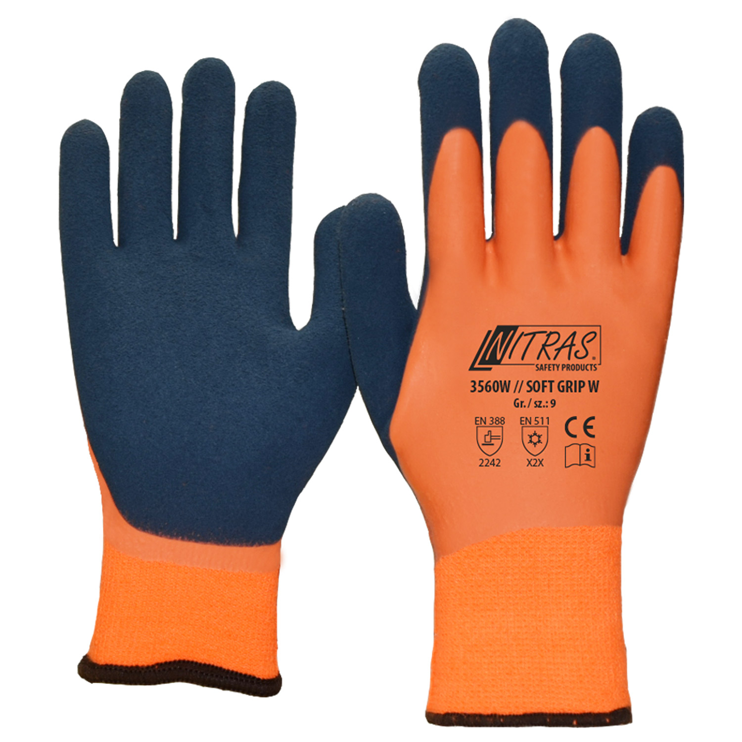 Wasserdichter Kälteschutzhandschuh NITRAS SOFT GRIP Winter.
