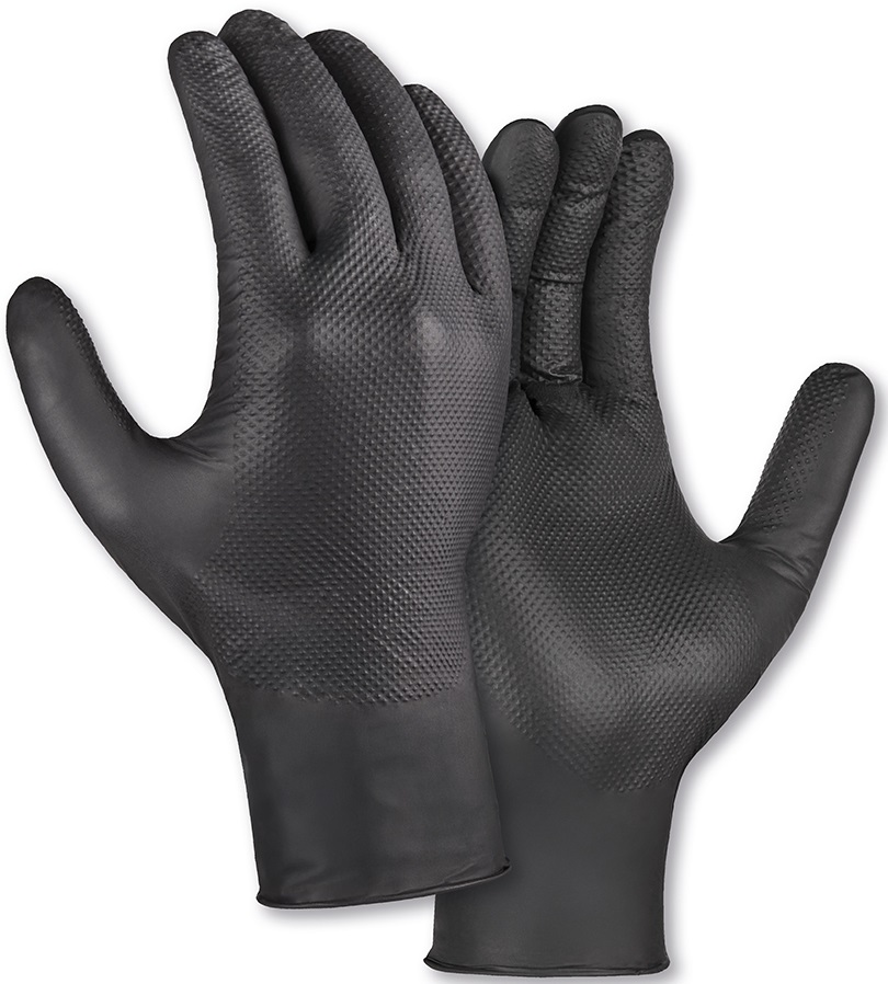 teXXor® Nitril-Einweg-Handschuhe DIAMOND GRIP Schwarz