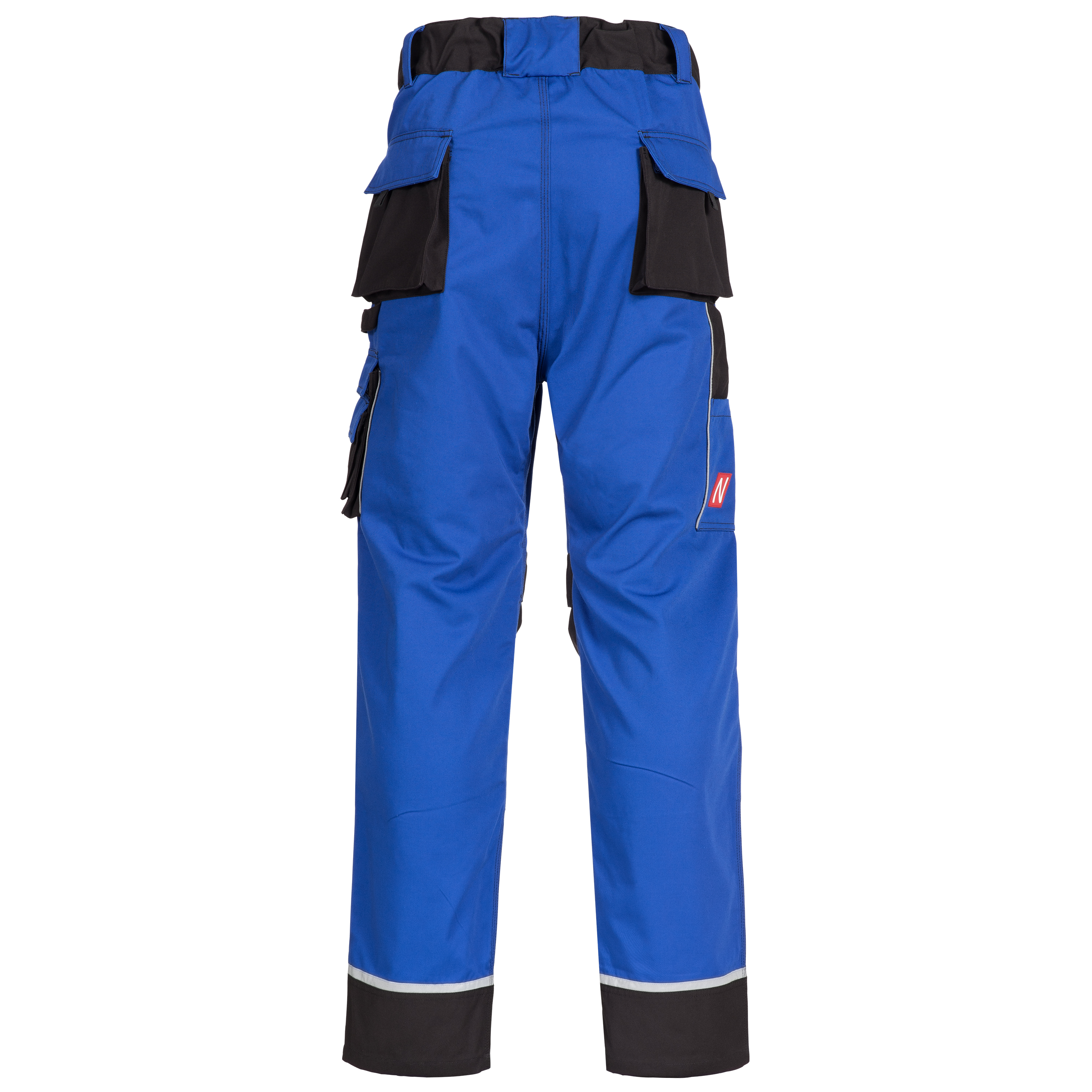 MOTION TEX PLUS Arbeitshose, blau/schwarz, Rückseite.