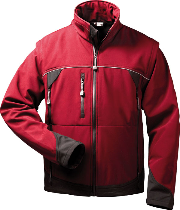 Softshelljacke OMEGA rot Ärmel abnehmbar