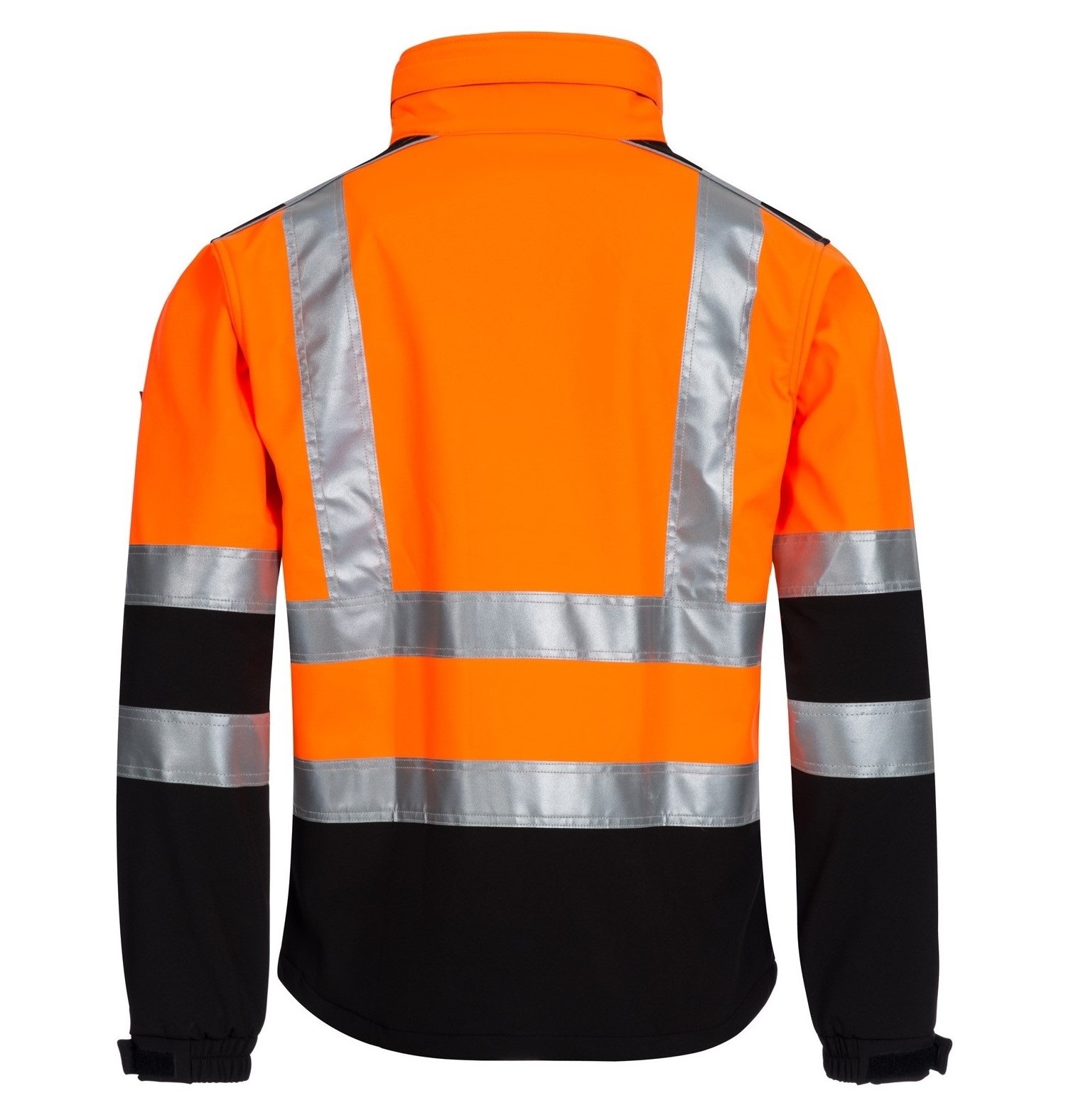 Softshell Warnschutzjacke, orange MOTION TEX VIZ, Rücken