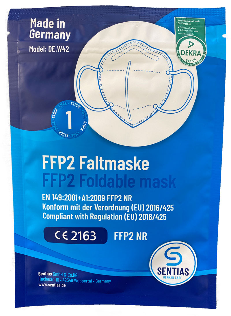 Deutsches Produkt Sentias FFP2-Schutzmaske