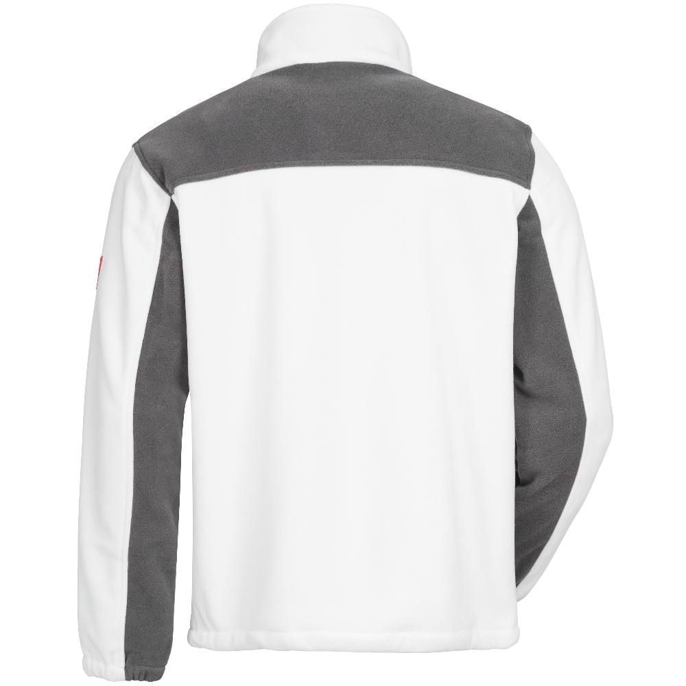 MOTION TEX PLUS Fleecejacke, weiß/grau, Rücken