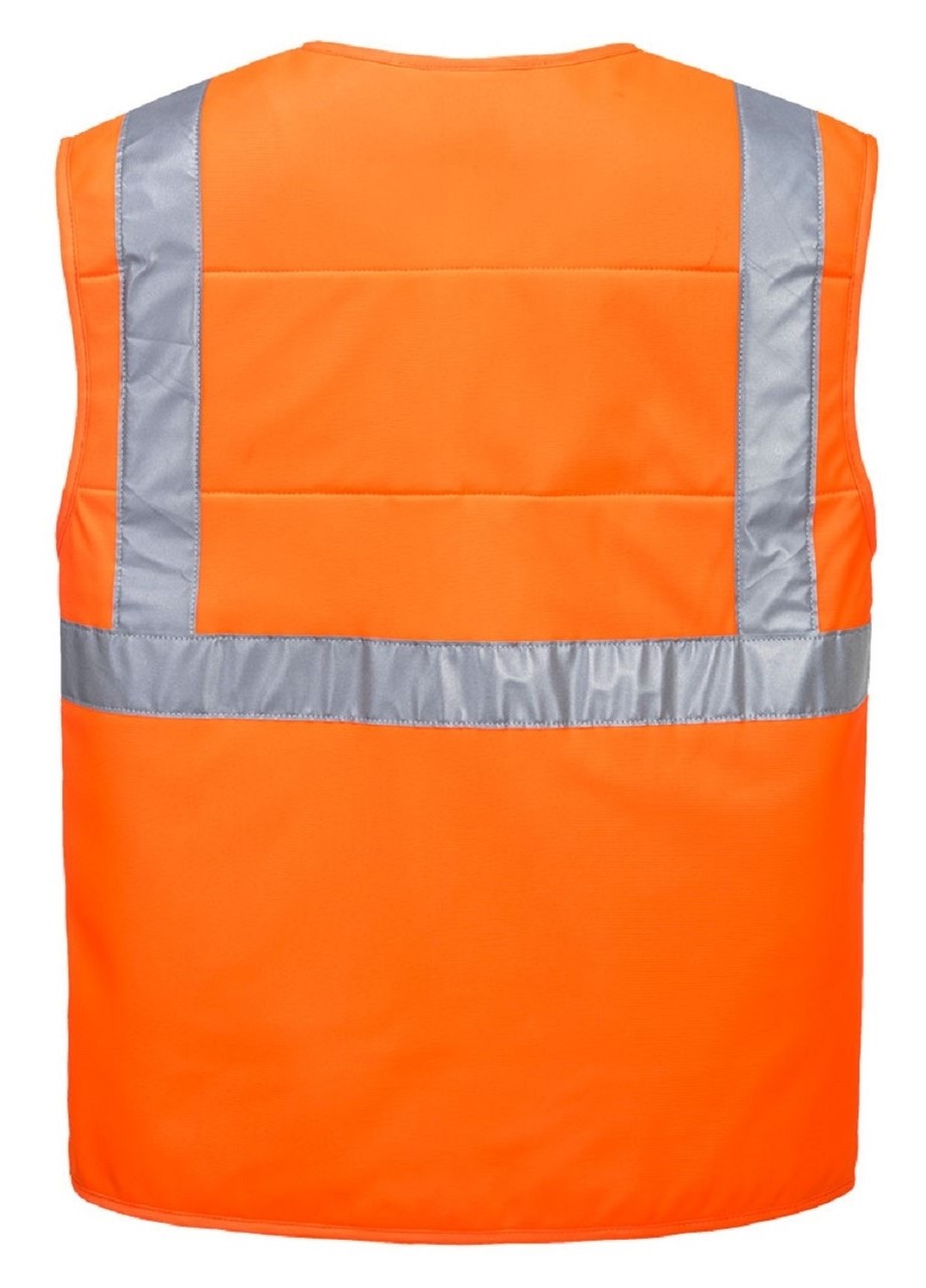 Warnschutzt-Kühlweste orange, Rückseite