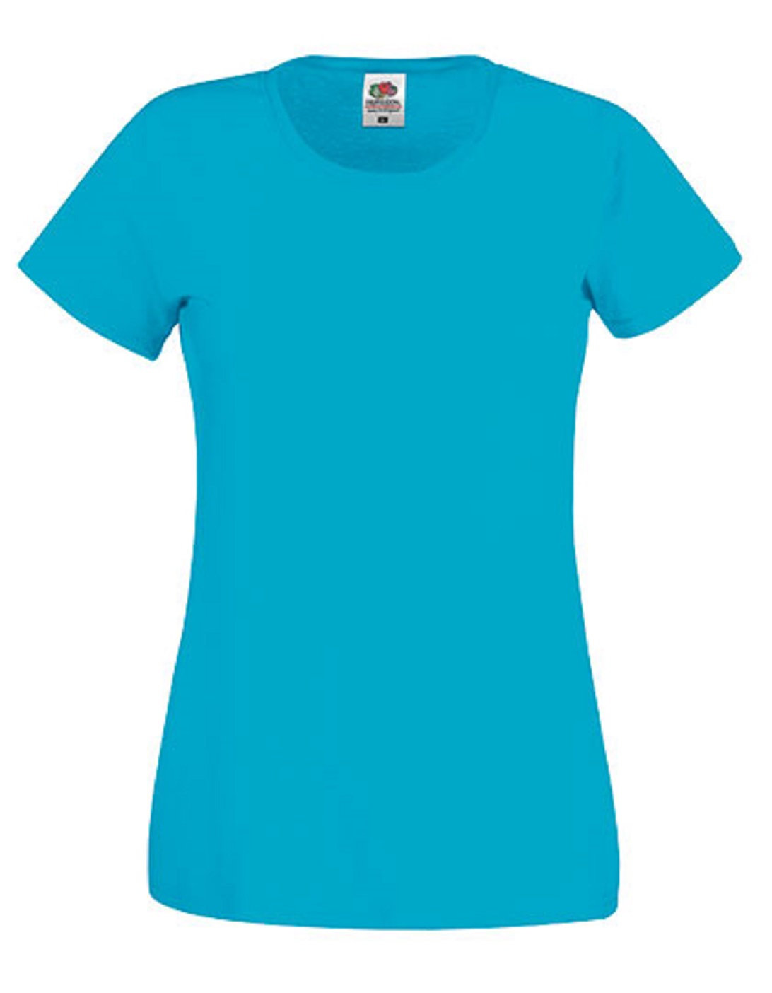 F111_Azure-Blue Damen T-Shirt Lady Fit: azure blue
