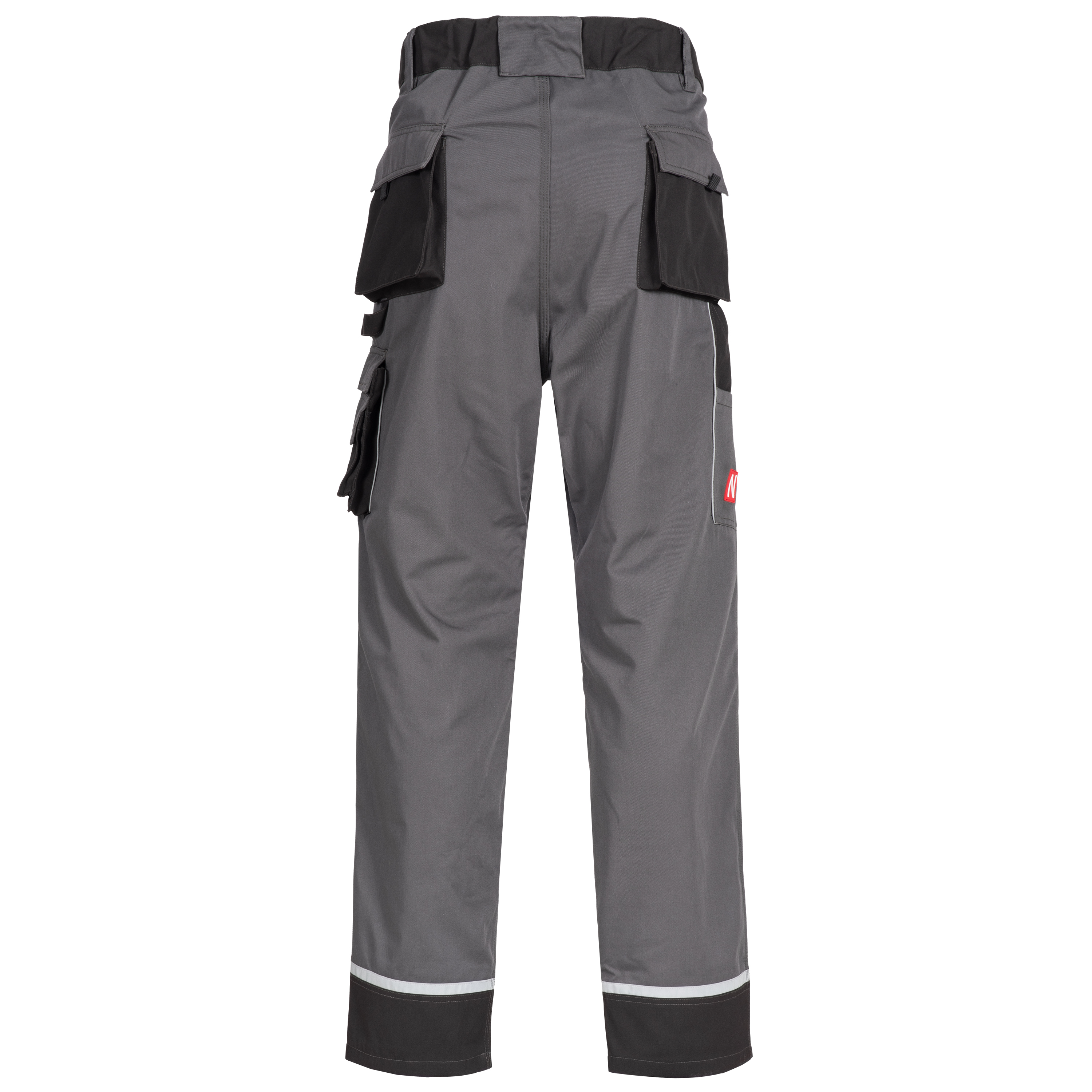 MOTION TEX PLUS Arbeitshose, grau/schwarz, Rückseite.