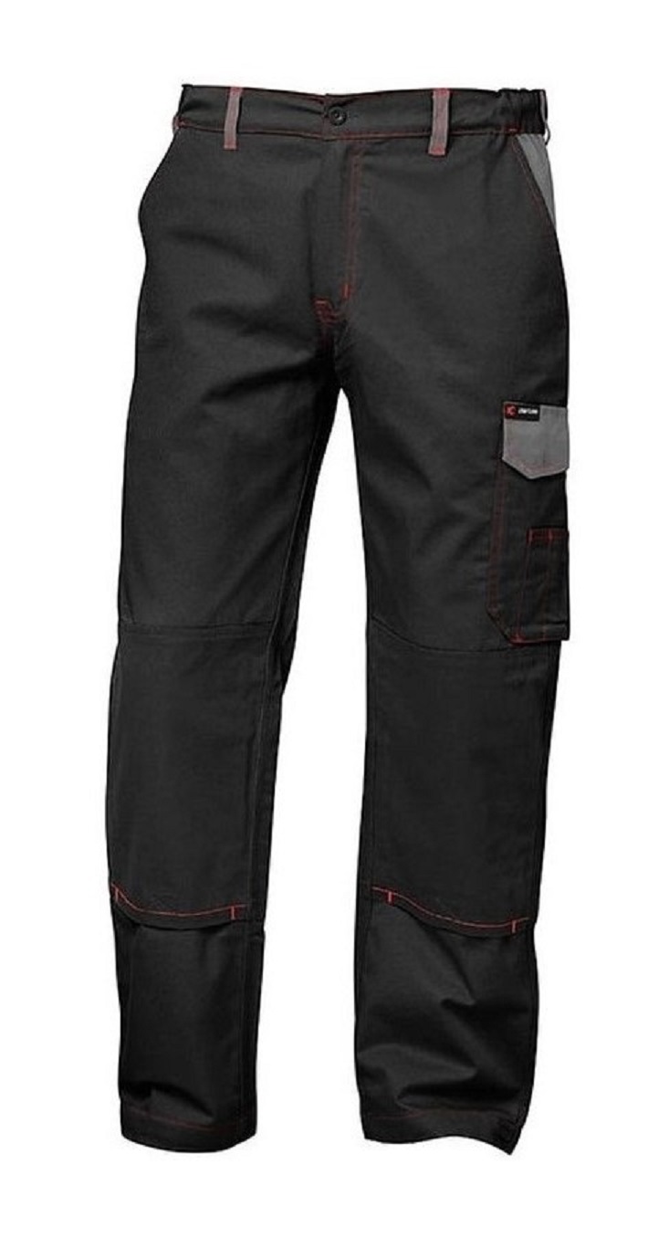 Twill Arbeits-Bundhose BRUGGE, schwarz/grau.