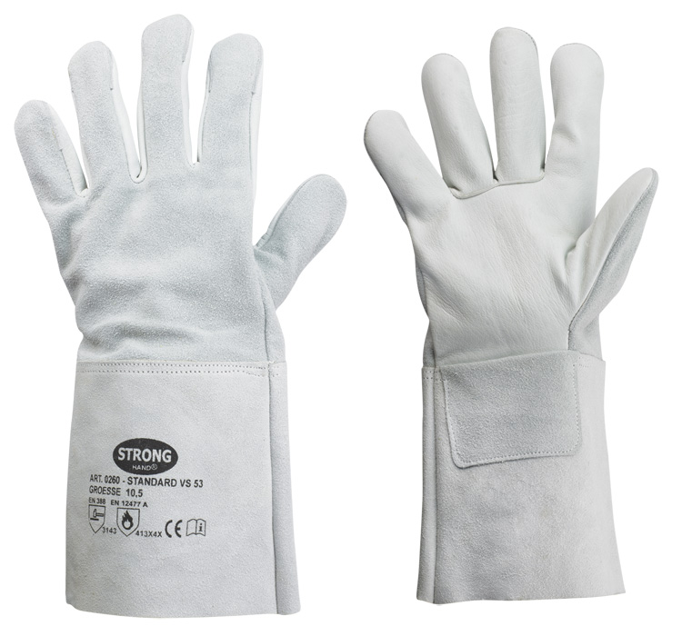 0260 Günstiger Schweißerhandschuh Innenhand aus Volleder, VS 53.