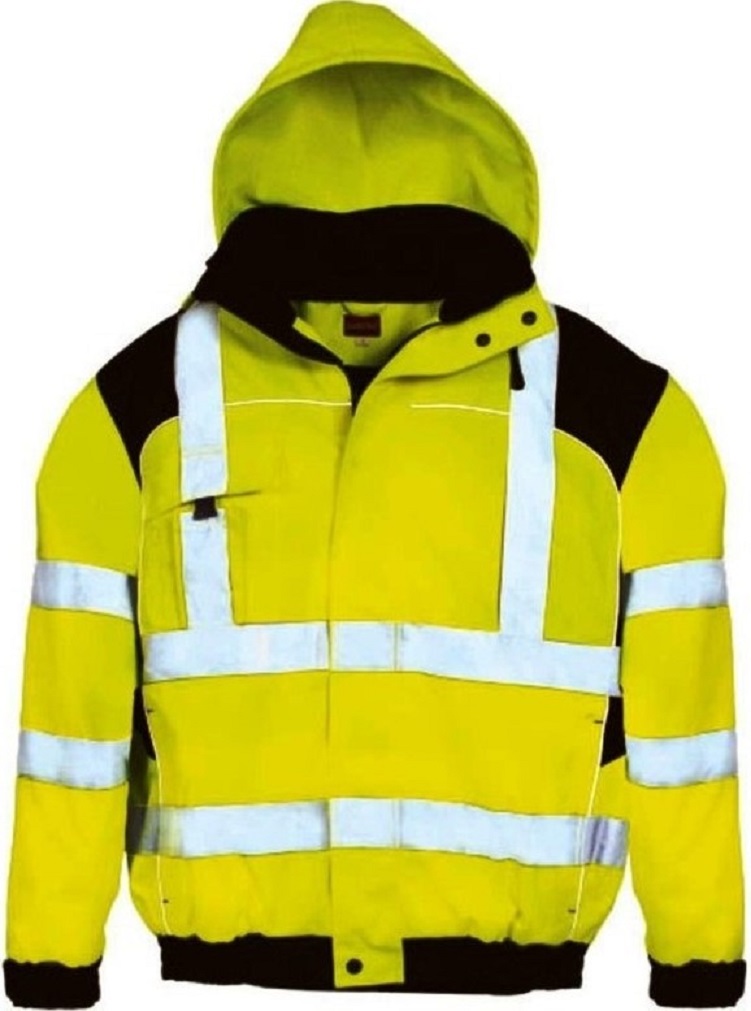 Wasserdichte Warnschutzjacke gelb/schwarz