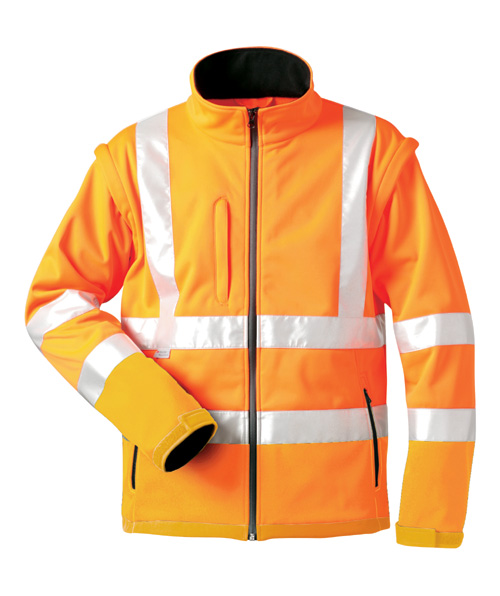 Elysee Warnschutz Fleecejacke mit robustem Polarfleece orange und gelb, 