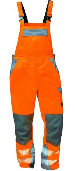 Warnschutzlatzhose METZ orange/grau.