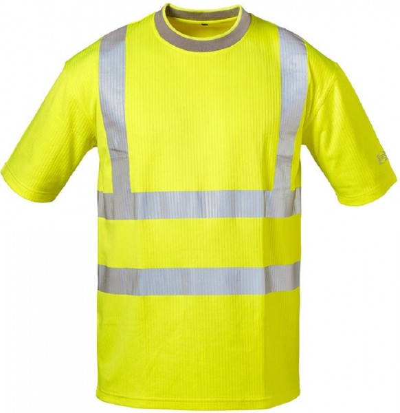 Warnschutz T-Shirt mit UV-Schutz, gelb.