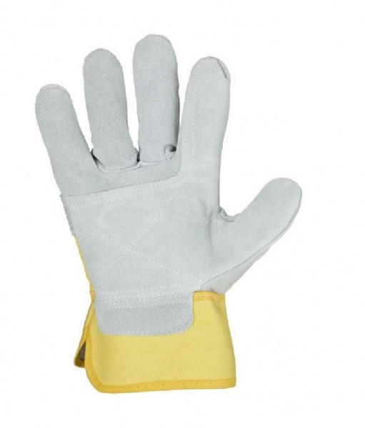 Rindspaltleder Handschuh Mit Verstärkung, Innenhand