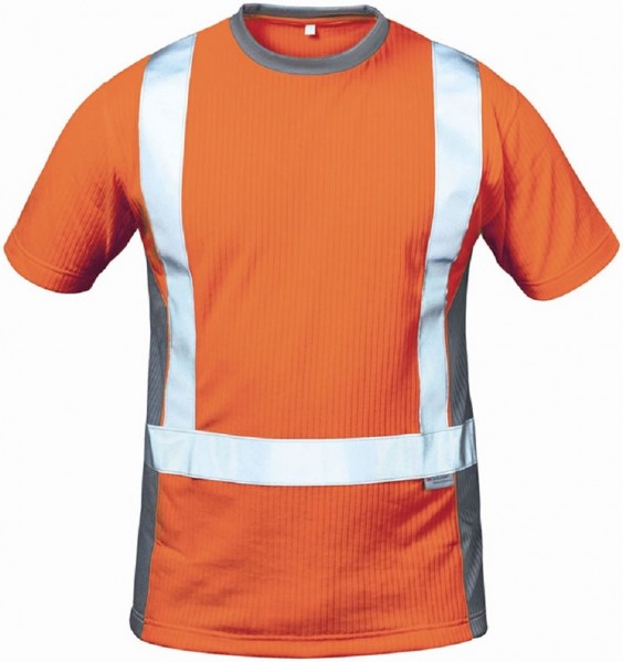 Warnschutz T-Shirt ROTTERDAM, orange/grau.