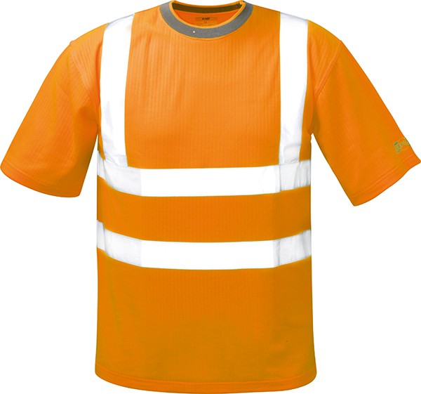 Günstiges Warnschutz T-Shirt mit Baumwollanteil BRIAN, orange.