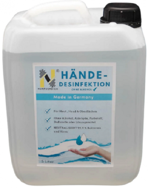 NURFUERDICH 5 L-Kanister Desinfektionsmittel Hände Flächen Haut